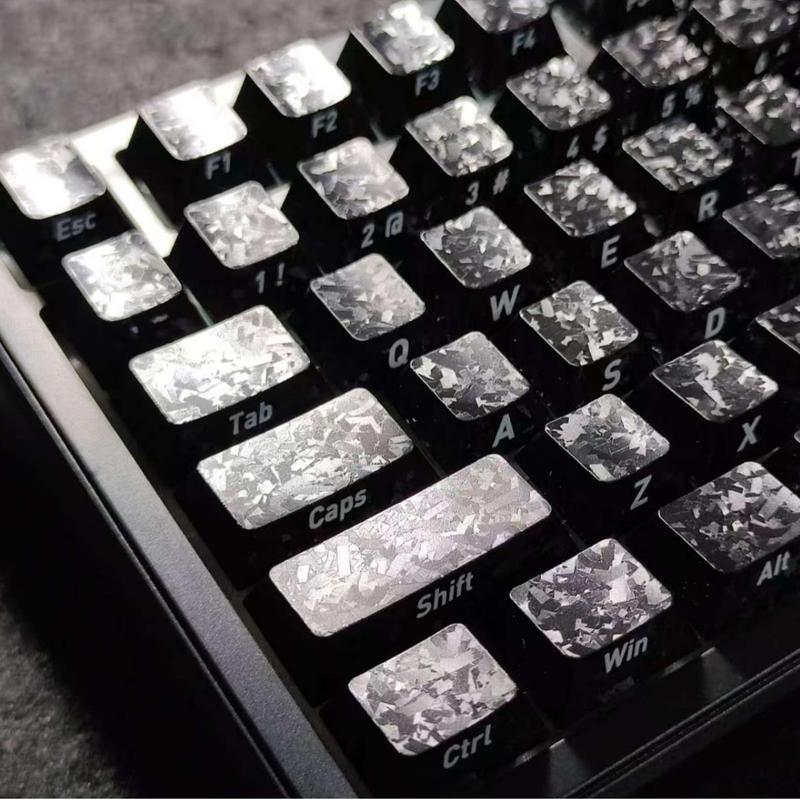 Carbon Fiber Side Engraved Keycaps 119 Keys Wooring Bee Magnetic Axis Compatible Mechanical Keyboard Universal Fit
