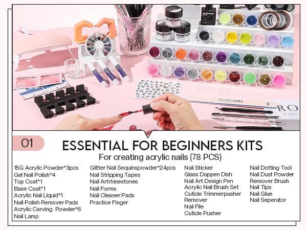 Morovan Blossom Acrylic Nail Kit with U V Lamp Blossom Series Acrylic Nail Set with Everything Professional Gel Polish Kit with Glitter Acrylic Powder Complete Starter Kit Acrylic Nail Supplies Morovan Blossom Acrylic Nail Kit with U V Lamp Blossom Series Acrylic Nail Set with Everything Professional Gel Polish Kit with Glitter Acrylic Powder Complete Starter Kit Acrylic Nail Supplies