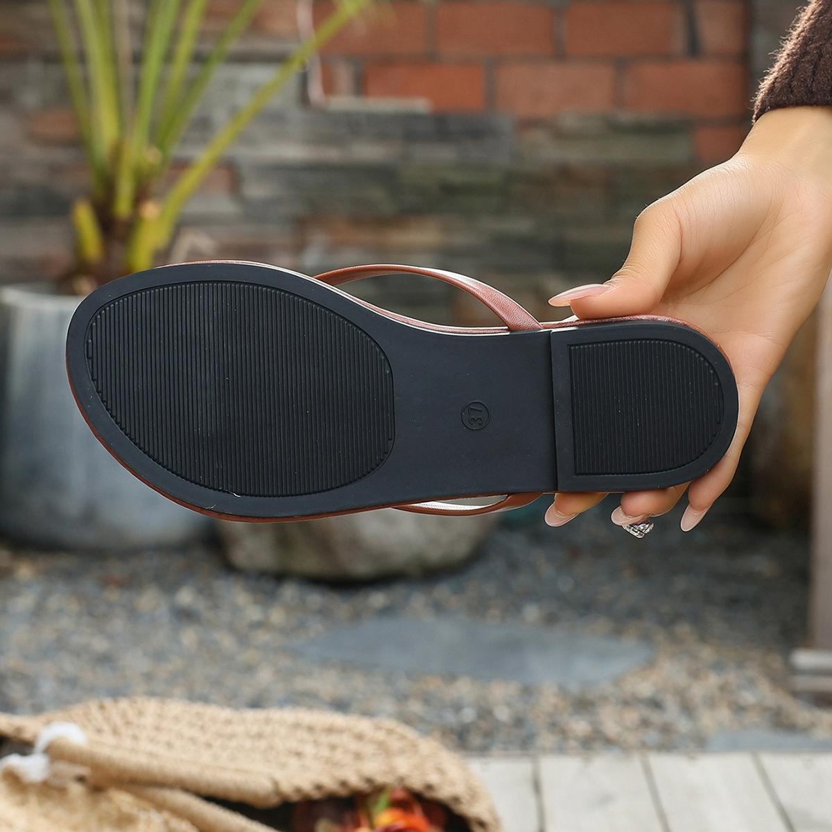 New Summer 2026 Collection | Women's Minimalist Flip-Flops, Multiple Colors Available, Soft Sole, Non-Slip, Open-Toe Thong Sandals for Outdoor & Beach Wear