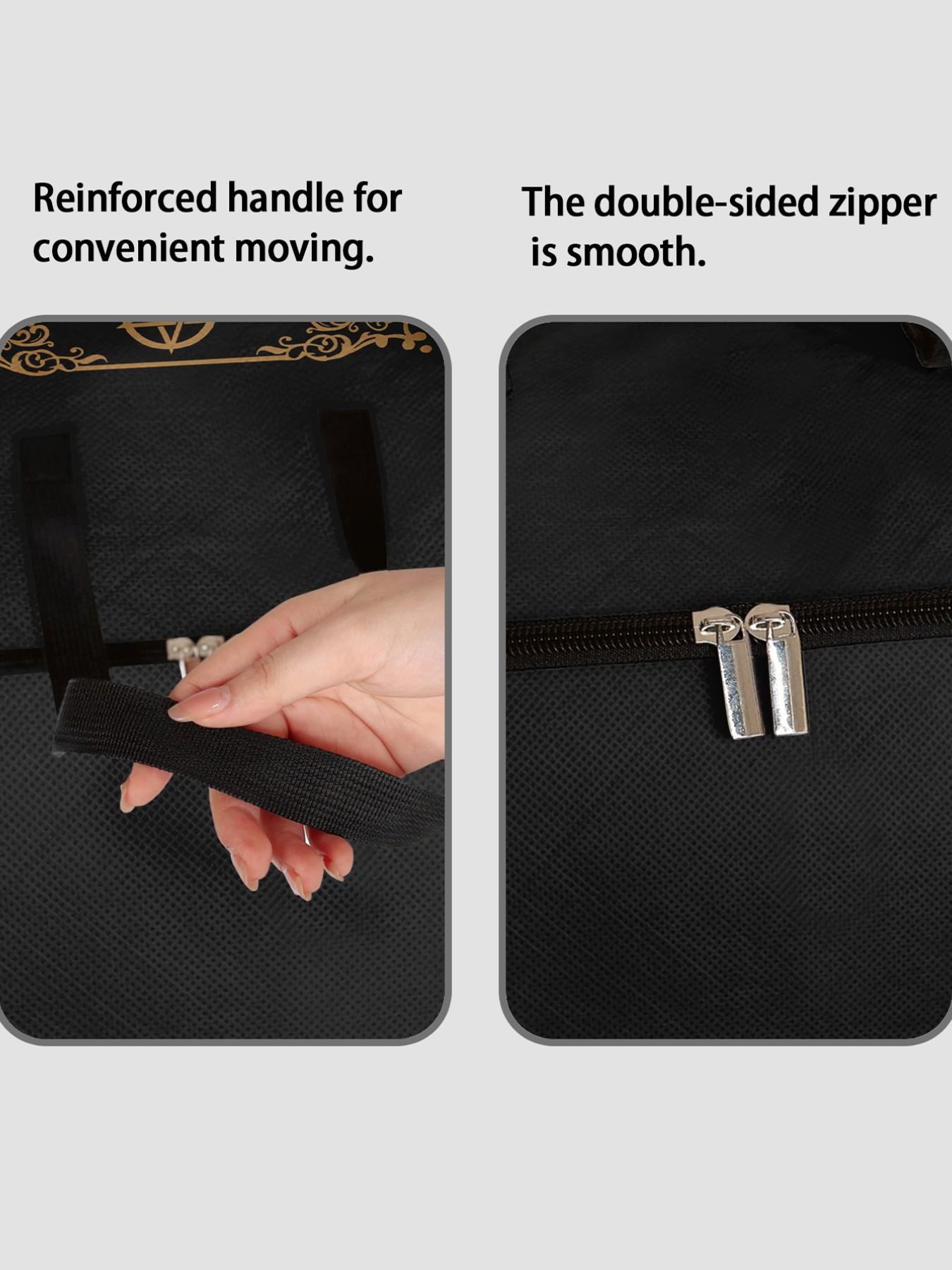 Cat Pattern Storage Box, Space-Saving Large Convenient Handle Handheld Organizer, Ideal for Moving, Travel, Camping, Dormitory, Bedroom, Blankets