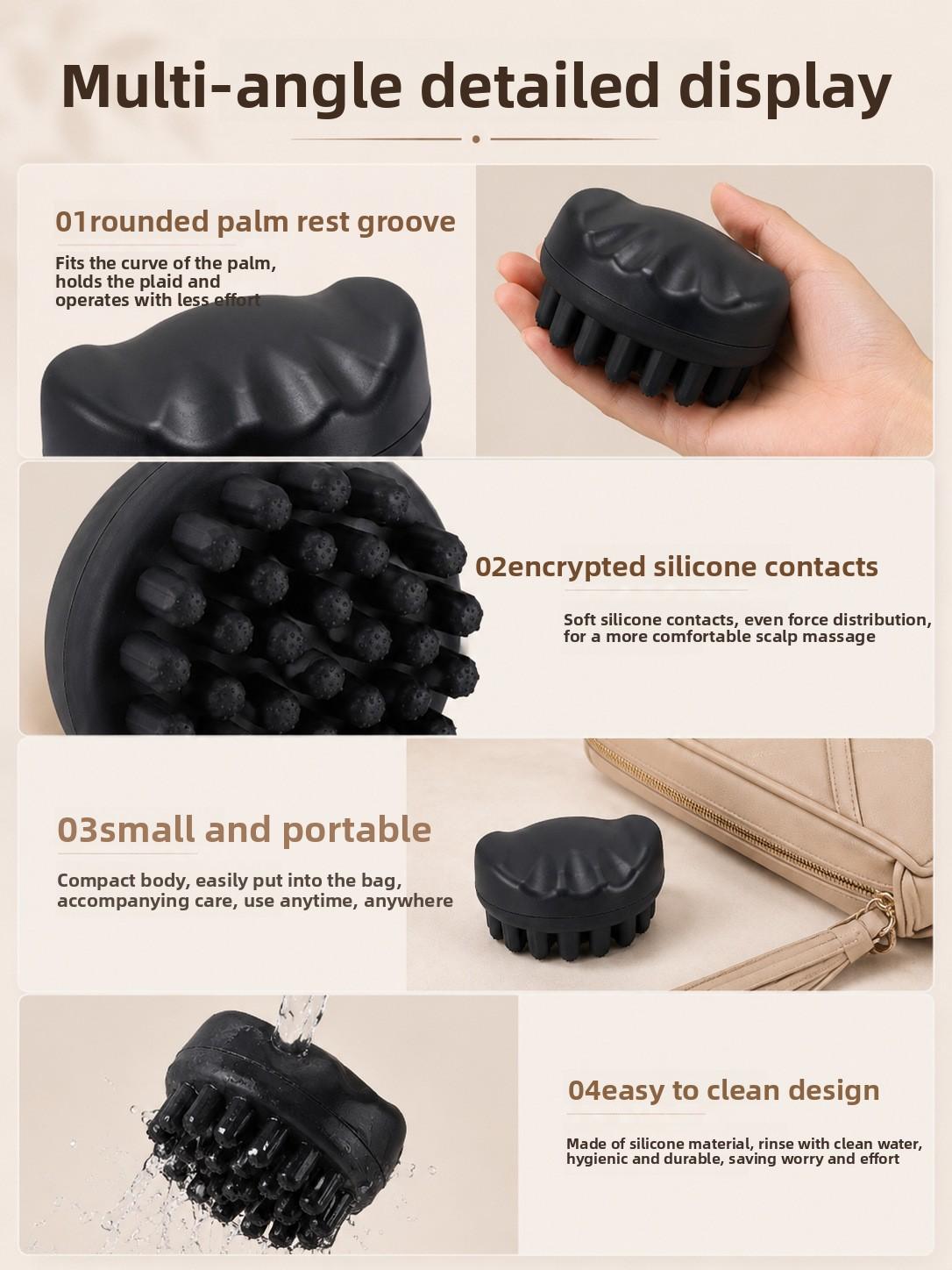 Silicone Curl Brush, Portable Dreadlocks Comb, Afro Twist Styling Brush for Natural Curly Hair