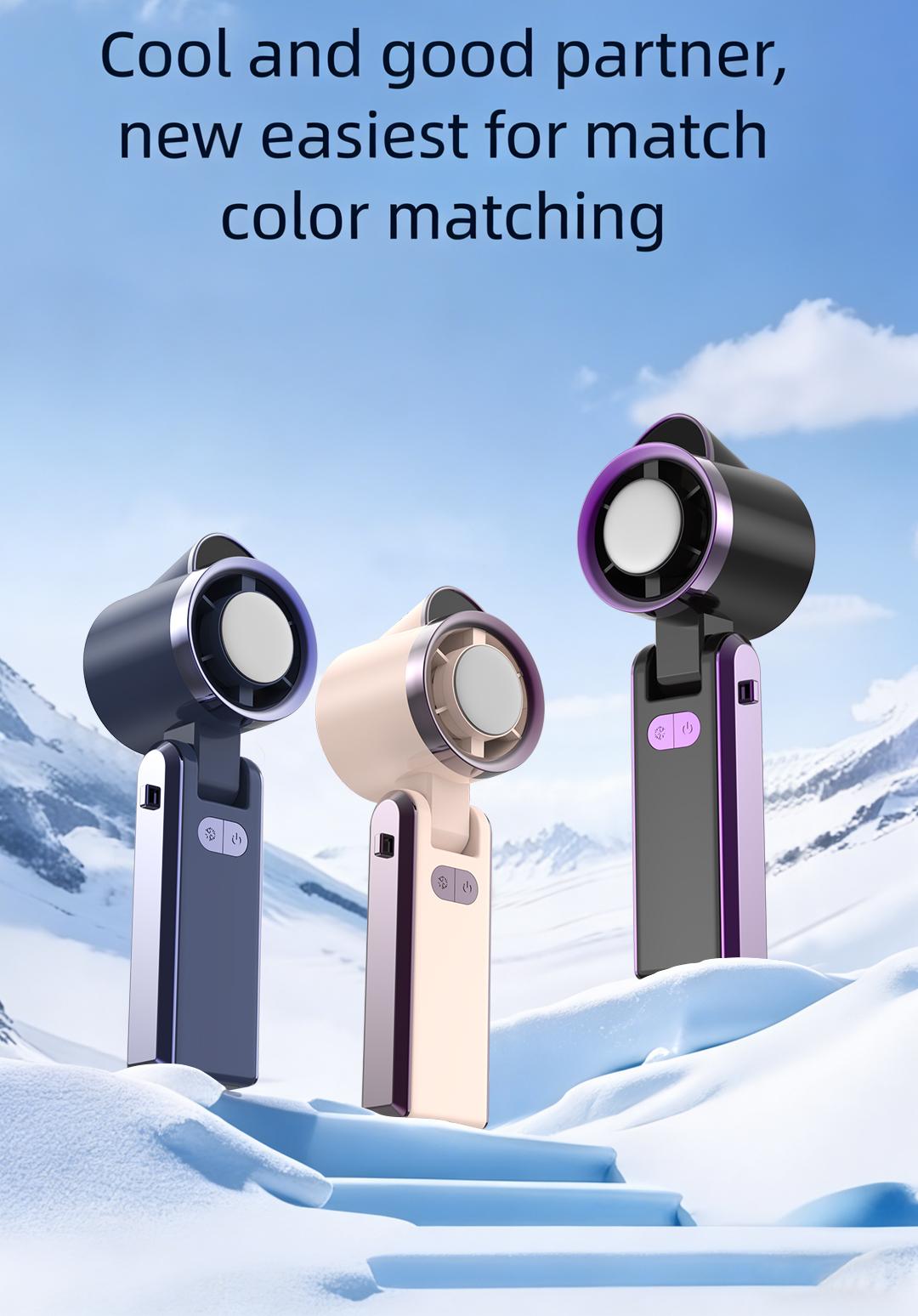 D28 Portable Travel Fan Mini Pocket Handheld Rechargeable Turbine Battery Powered USB High Speed Fan for Men Women