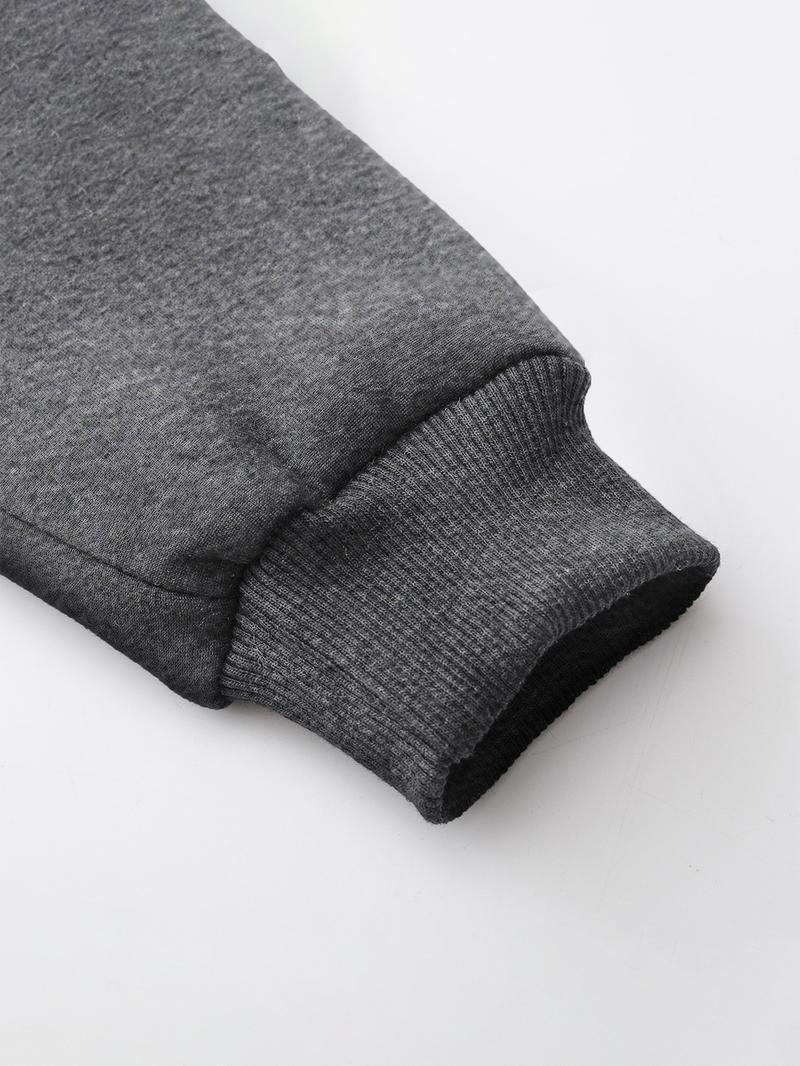 Women's Coffee Weather Print Hoodie & Sweatpants Set, Fleece Lined Thick Casual, Fall Winter Two-Piece Set, Plain Style