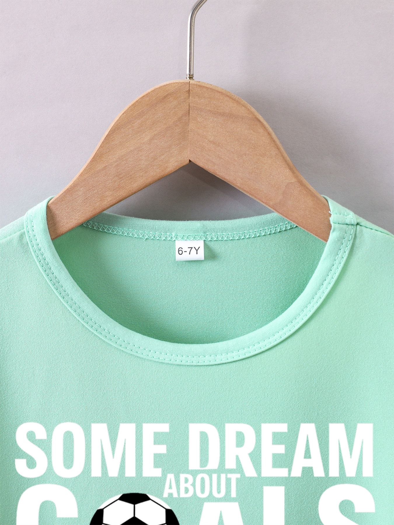 Boys' Summer Breathable & Comfortable "Goalkeeper Save Silhouette Soccer" Cartoon Print (3-12Y) Casual Sports T-Shirt