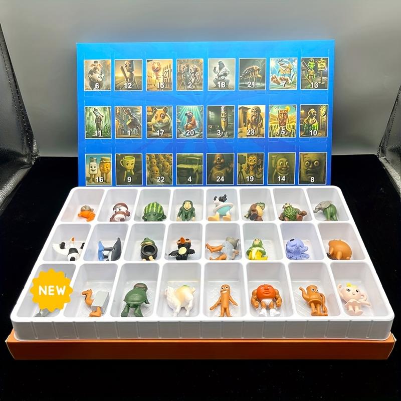 24pcs Italian Brainrot Character Set, Tungtungtung Sahur Collectible Figurines, Unique Animal & Monster Statues, Party Game Decorations, Collectible Figures