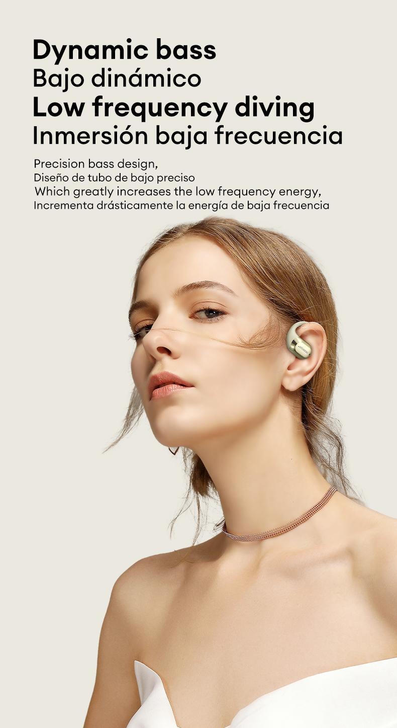 HYUNDAI Space-Y3PRO OWS High-Fidelity Robust Bass Audio Headphones, Ultra-Comfort Ergonomic Open Ear Headsets, Waterproof Sports Earbuds for Running Fitness