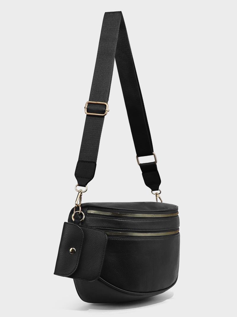 Fashionable Checkerboard Pattern Bag, Casual Versatile Zipper Shoulder Bag with Adjustable Strap and Coin Purse, Stylish Minimalist Commuting Lightweight Shoulder Women's Bag, Adjustable Crossbody Bag