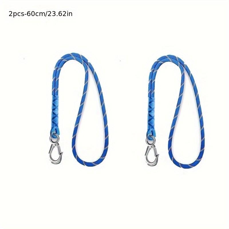 Nylon Rope with Metal Hooks, Secure Attachment, Wear-Resistant, Lightweight Design Hanging Rope for Swings, Hammocks, Patio Chairs, Garden, Camping, Versatile Use, Durable Outdoor Gear