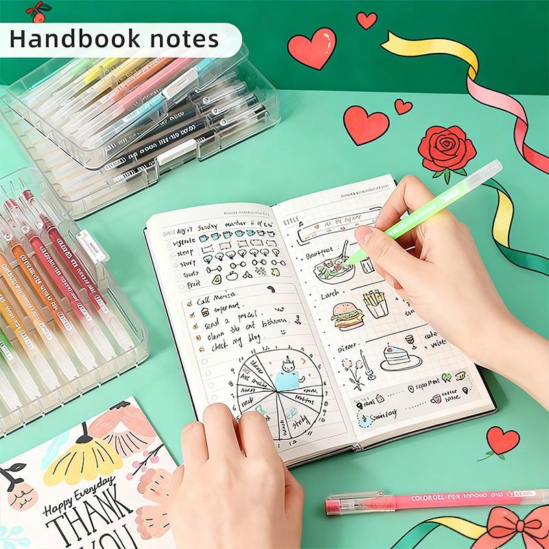 Languo 168pcs Carry Bag Art Kit, Large Capacity Journaling Gel Pens & Acrylic Paint Markers, Auto Ink System, Professional Art Creation, Christmas Presents