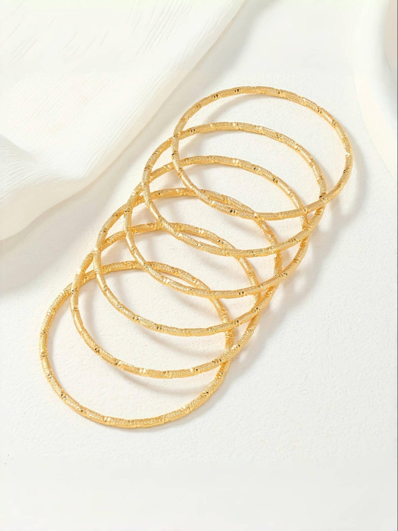 Vintage Luxury Brass Bangle Set, Elegant Fashion, Trendy Stack Bangle, Elegant Minimalist Bangle, Suitable for Daily Wear and Weddings, Valentine's Day Gift, Slim Wrist Fit, Bracelet Set, Stackable Bracelets