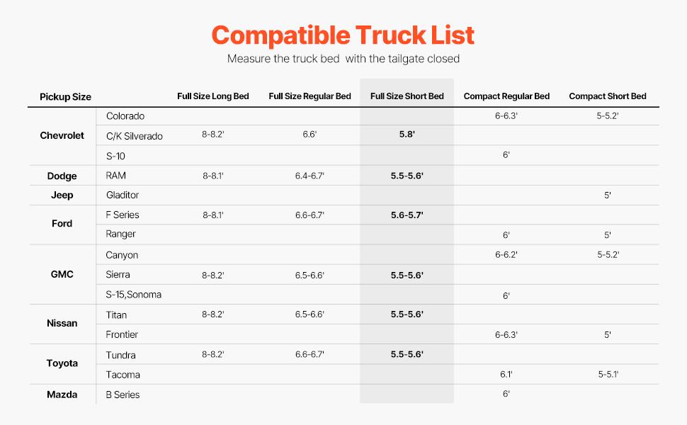 VEVOR Pickup Truck Tent, Fit 5.5-6.0 ft Truck Tents for Camping, Waterproof PU2000mm 2-3 Person Sleeping Truck Bed Tent with Double Layer Design Windows, Sturdy Truck Bed Camper Shell with Storage Bag