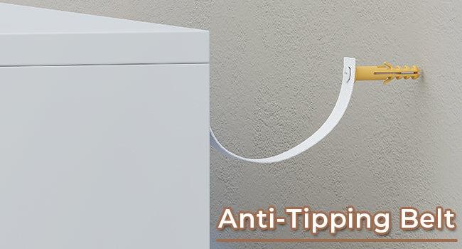 Sikaic Dresser for Bedroom with LED Lights Charging Station Modern Double Wide Drawer Organizer Cabinet Furniture Organization Amplified Storage Space