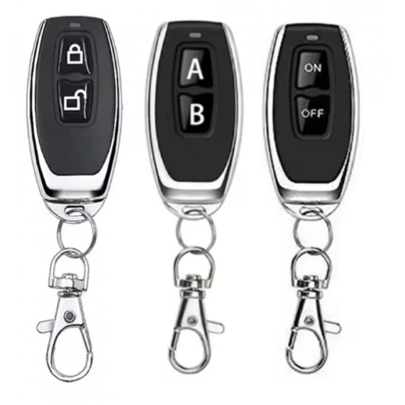 433mhz Remote Control 2-Key Learning Code for Garage Door Opener Car E-Bike, Lithium Button Cell Batteries Included, Abs Enclosure