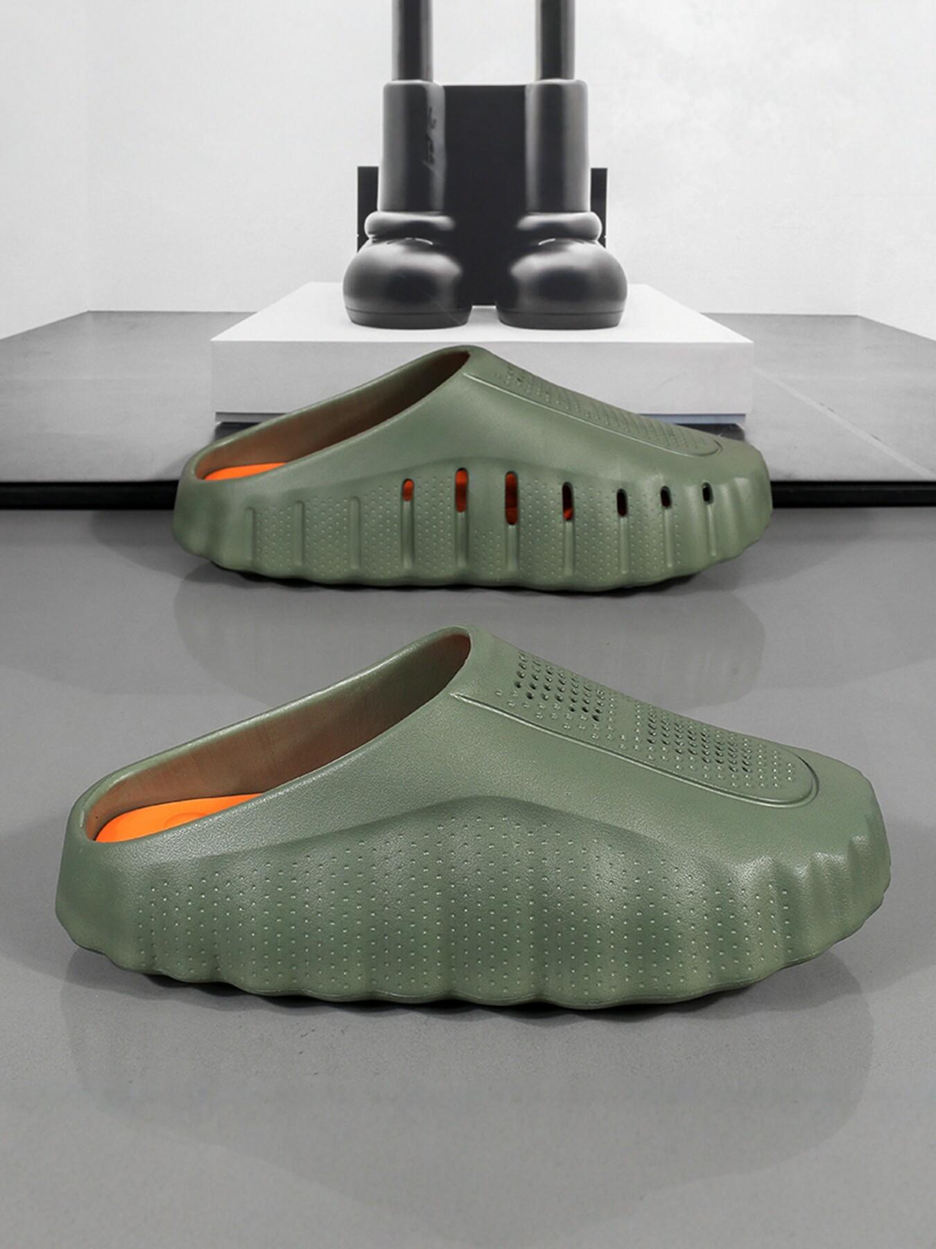 Men's Trendy Outdoor Sports Sandals, Unisex Massage Beads Design, Height Boost Anti-Slip, Fashionable Home Gym Shoes