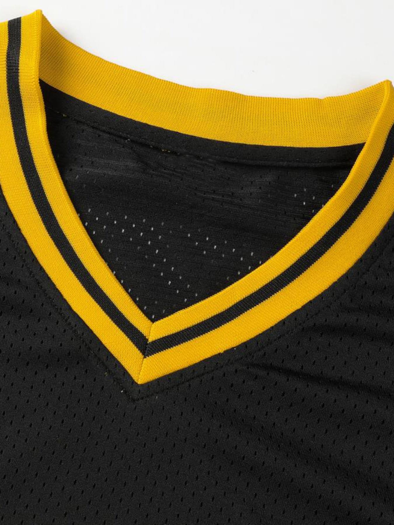 Men's Letter & Number Embroidered Baseball Jersey, Stylish Jersey, Casual Breathable Short Sleeve Baseball Top for Training Competition Party, Unisex Sportswear for Spring & Fall, Jersey Shirts