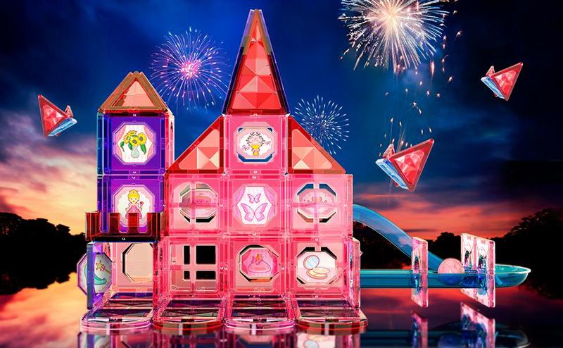 STEM Magnetic Building Tiles Set with Car Educational Construction Toy Gift for Christmas Birthday or New Year Magnet Play Creative Girl Gift Halloween STEM Magnetic Building Tiles Set with Car Educational Construction Toy Gift for Christmas Birthday or New Year Magnet Play Creative Girl Gift Halloween