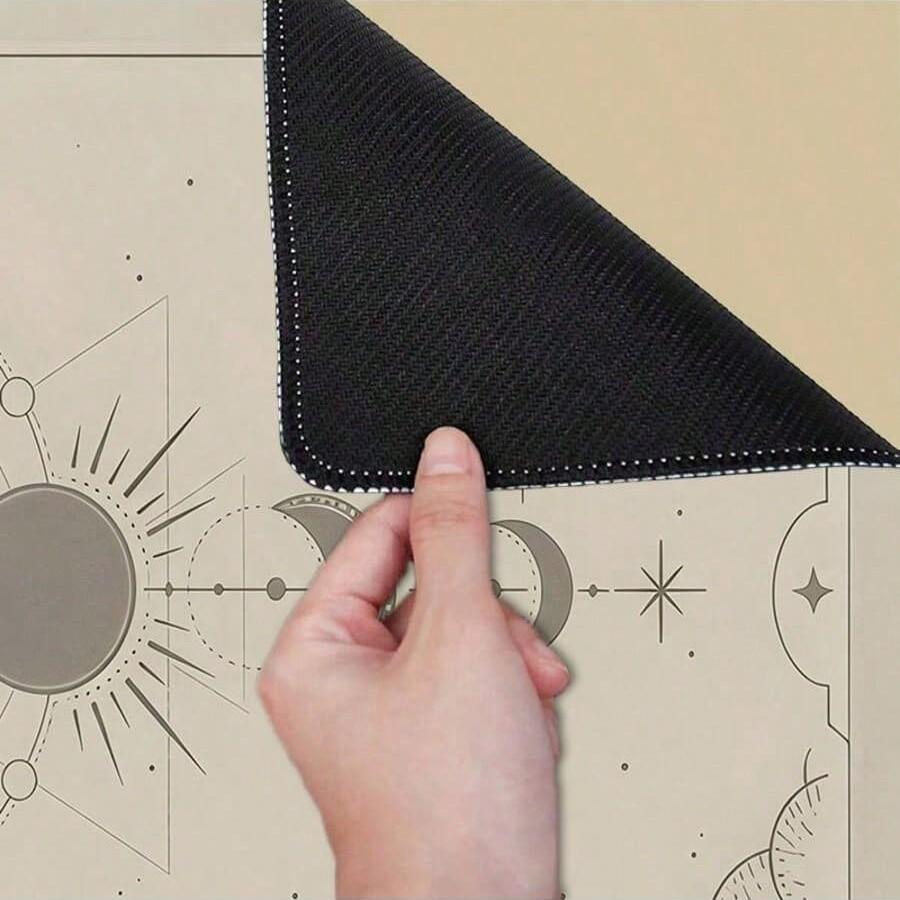 Moon Pattern Mouse Pad, 35.4x15.7 Inches, Non-Slip Base, Durable Keyboard Mat, Extended Desktop Pad, Suitable for Laptop Mouse and Keyboard