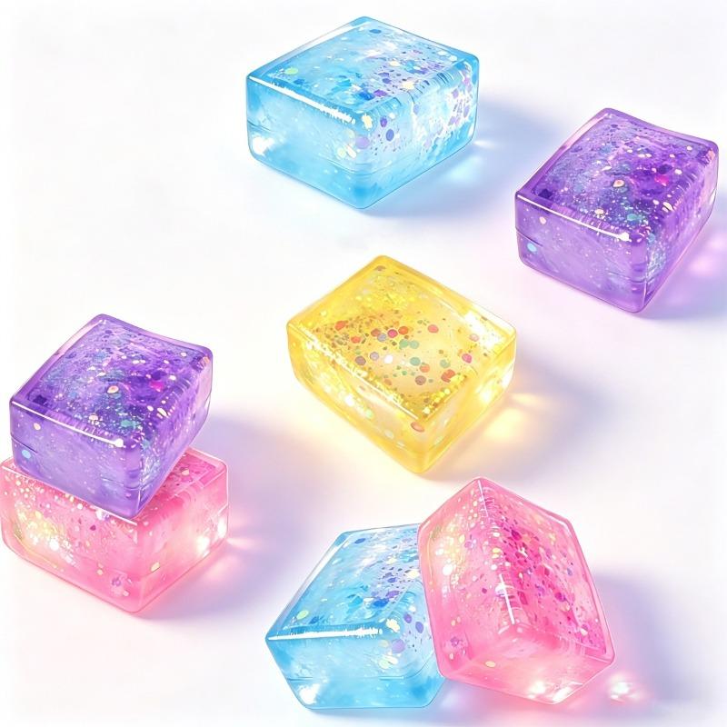 6pcs/set Slow Rebound Stress Relief Sensory Toy Blind Box Set, Compact and Elegant Soft Pressure Release Party Gift