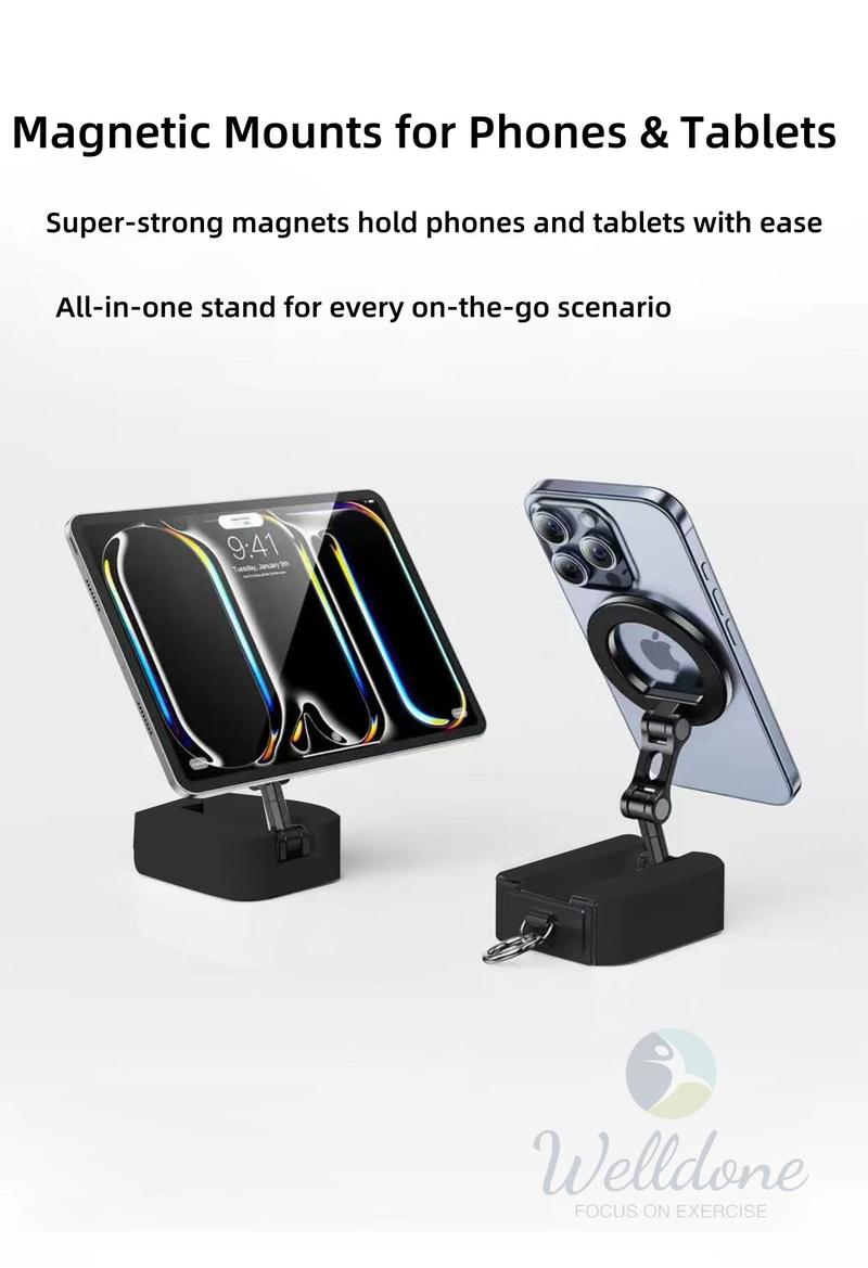 720° Adjustable Magnetic Phone Holder, Suction Cup Phone Mount for Magsafe, Portable Cell Phone Holder for Car,Makeup/Gym/Mirror, Fit for All iphone iphone 11 and above