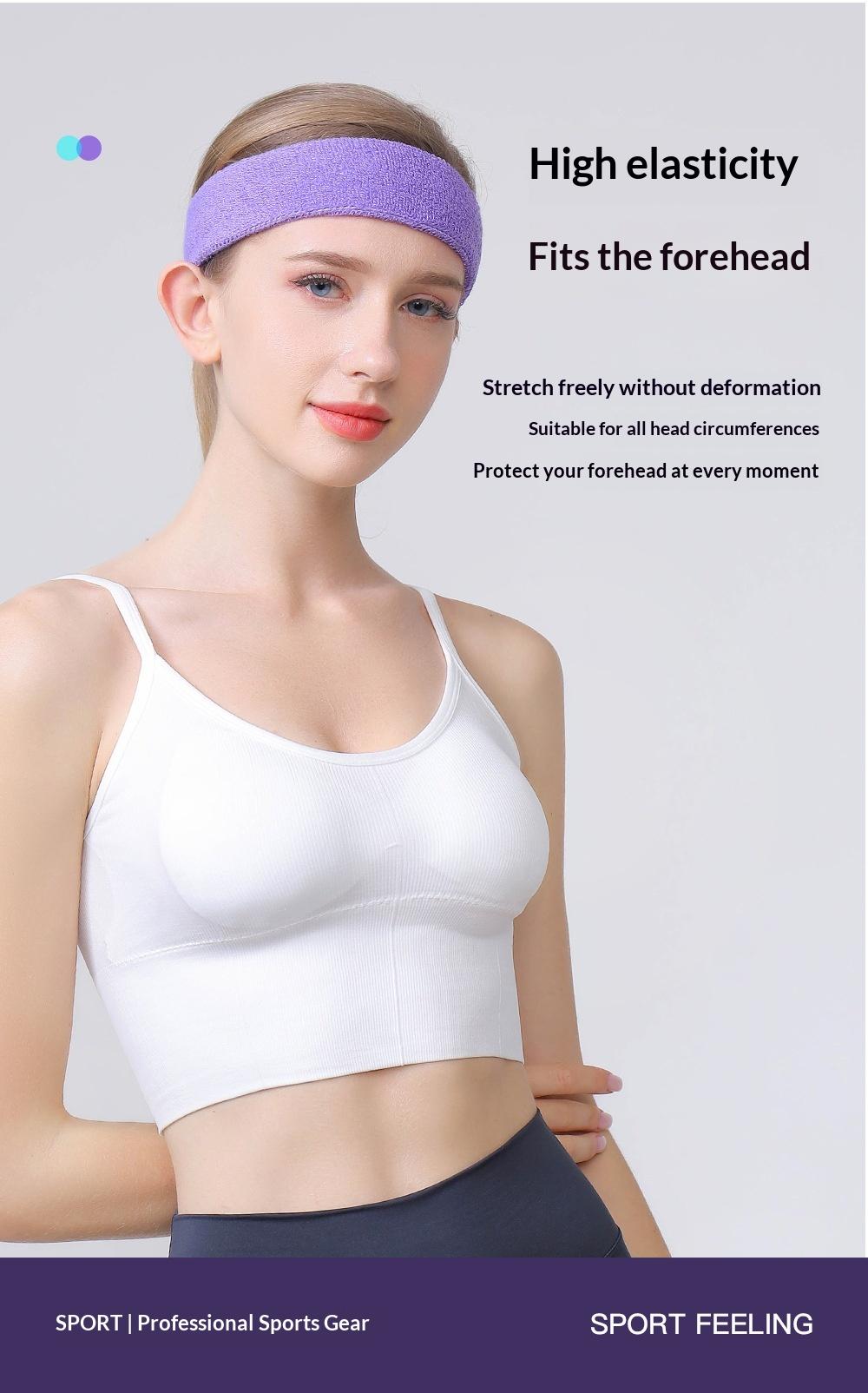 Unisex Sport Sweatband, Quick-Dry Anti-Slip Design, High Elasticity, Ideal for Gym Yoga Running Basketball, Outdoor Activities