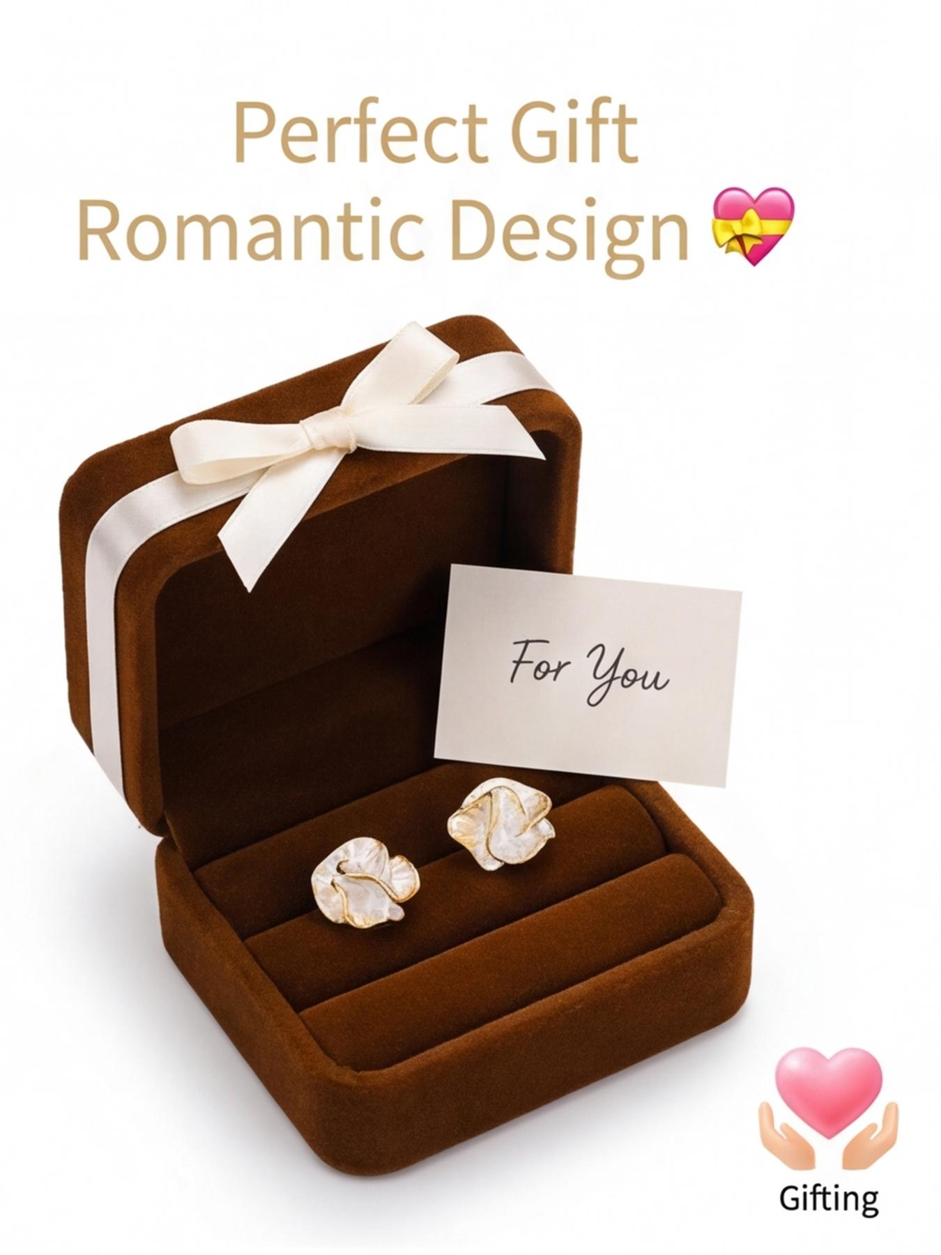 Women's Hypoallergenic Unique Ruffled Calla Lily Flower Stud Earrings, Gold Plated Clear Resin Petal Dainty Earrings, French Romantic Fashion Jewelry for Spring Summer Wedding Everyday Wear & Gift