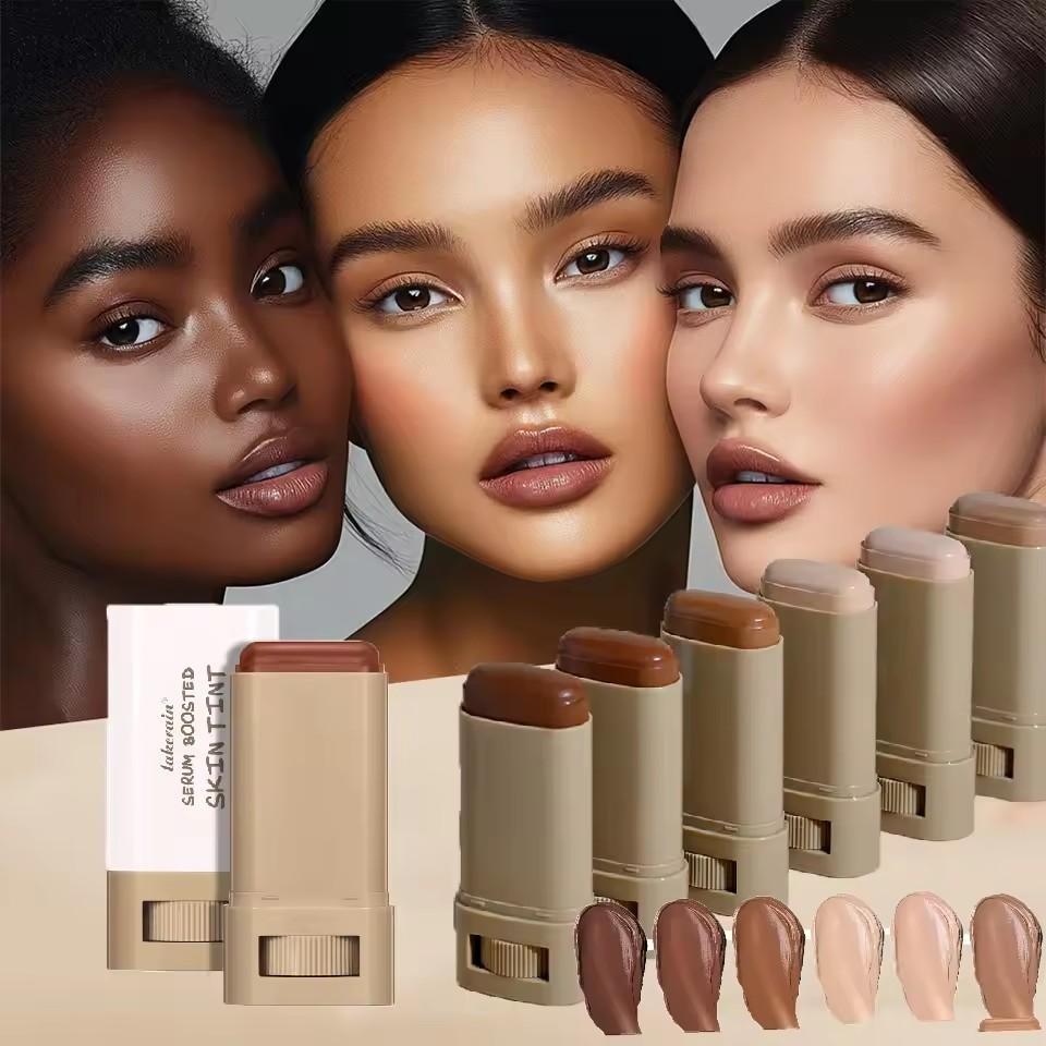 Ibcccndc 6 Color Concealer Stick with High Coverage, Smooth Texture Suitable for All Skin Tones, Effortlessly Hides Flaws & Dark Circles