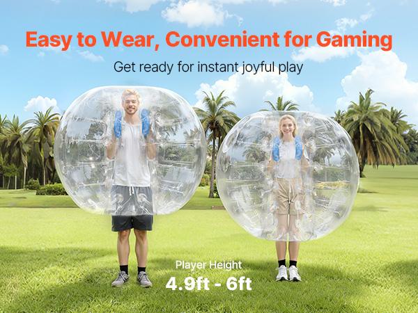 VEVOR Inflatable Bumper Ball 1-Pack, 5FT/1.5M Body Sumo Zorb Balls for Teen Adult, 0.8mm Thick PVC Human Hamster Bubble Balls for Outdoor Team Gaming Play, Bumper Bopper Toys for Garden, Yard, Park VEVOR Inflatable Bumper Ball 1-Pack, 5FT/1.5M Body Sumo Zorb Balls for Teen Adult, 0.8mm Thick PVC Human Hamster Bubble Balls for Outdoor Team Gaming Play, Bumper Bopper Toys for Garden, Yard, Park