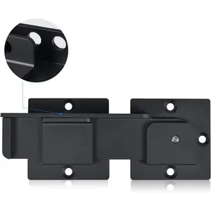 7.5" Heavy Duty 4mm Aluminum Alloy Flip Gate Latch Lock with Padlock Holes for Outdoor Wooden Fence, Swing Sliding Gate, Double Gate, Barn Door, Shed, Vinyl Fence and Yard