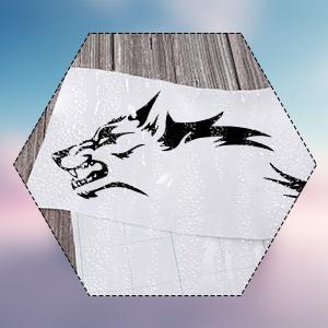 RAVOONY 2Pcs Wolf Car Sticker Decal for Car Body Side Stickers Auto Red-Eyed Wolf Totem Automotive Vinyl Truck Decal Bold Fierce Design Waterproof Universal Application Vehicle Exterior Decoration