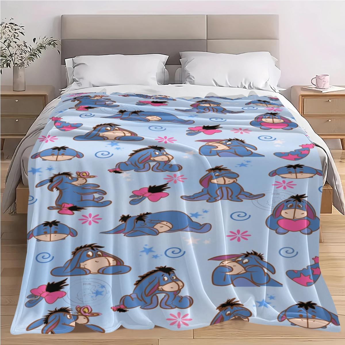 Soft Comfortable Printed Blanket, Office Nap Air Conditioning Blanket, Sofa Blanket, Autumn Winter Car Blanket, Hotel Couch Bed Camping Multi-Purpose Blanket