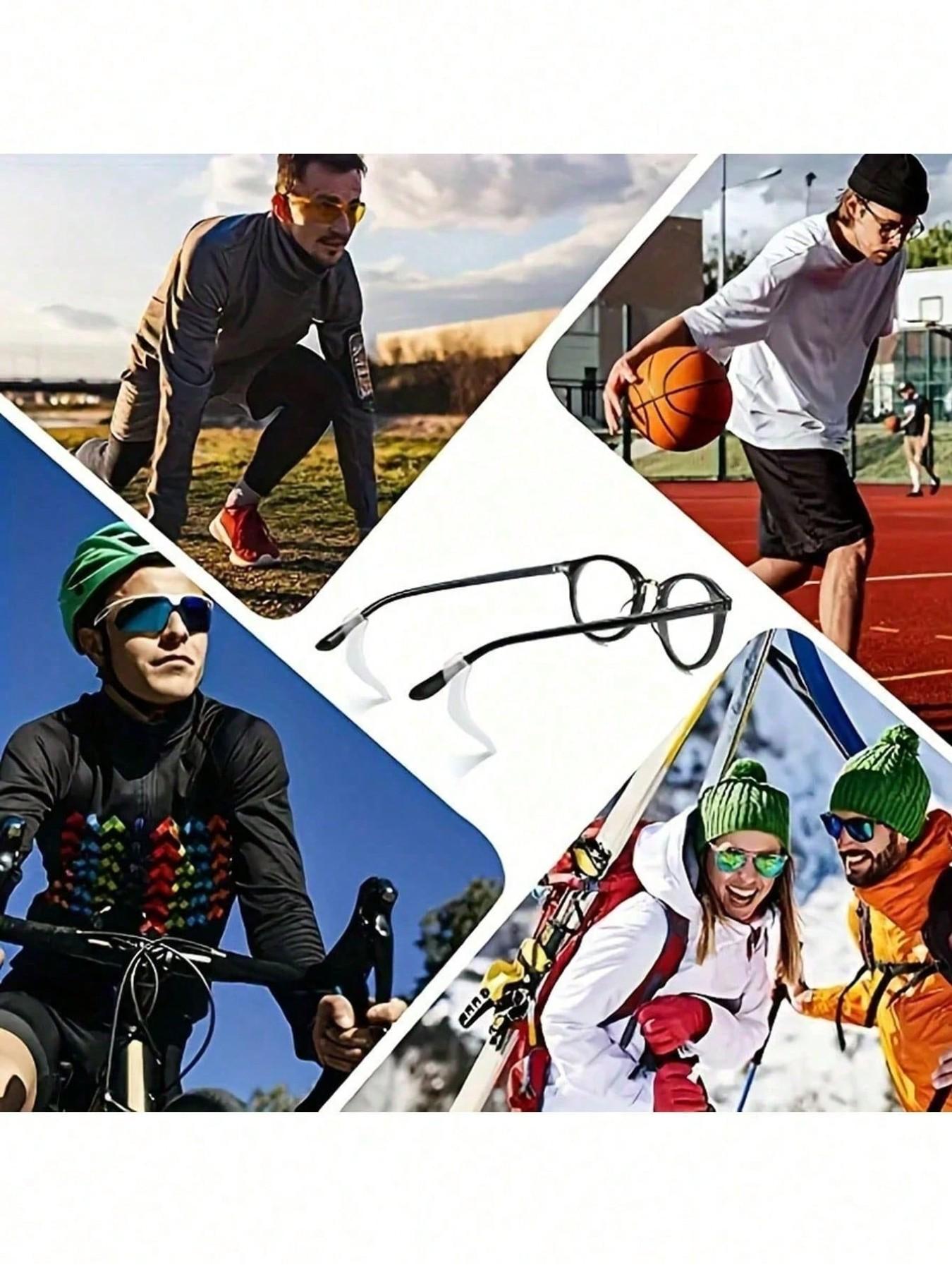 Silicone Anti-Slip Ear Grip Hooks for Glasses，Anti-slip Silicone Ear Grip Glasses Eyeglasses Leg Ear Hook - Secure Eyewear Retainers, Plastic Material, Ideal for Securing Eyeglasses and Temple Tips, Accessory for Eyeglasse