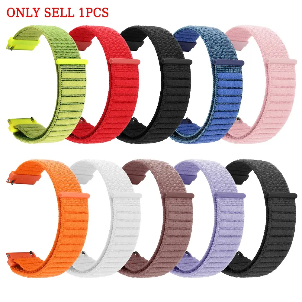 20mm 22mm Wave Nylon Strap Smart Watch Straps For Garmin Venu 4 3 2 45mm Watchband For Garmin Forerunner 570 265 255 165 70 170 Music Vivoactive 6 5 3 Venu Sq 2 Plus Approach J1 Braided Bracelet