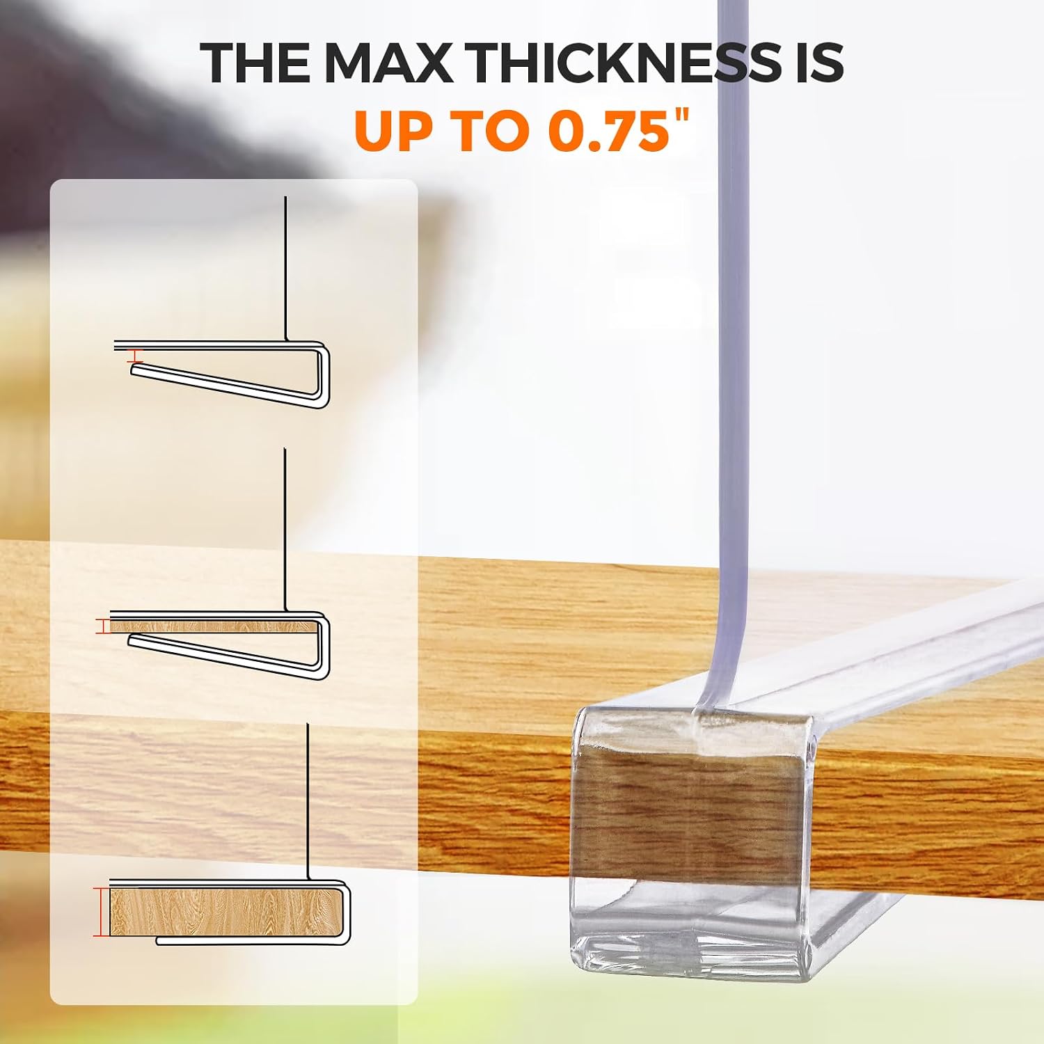 2 Pack  Clear Shelf Dividers for Closets Organizer and Storage Adjustable Vertical  Shelf Closet Separators for Clothes,Book,Bags in Bedroom and Kitchen