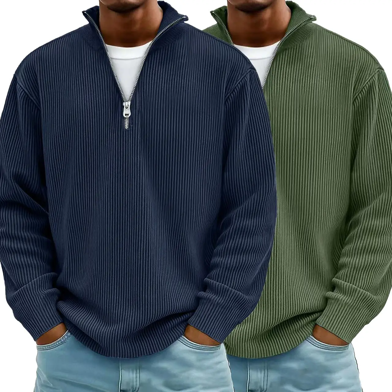 navy blue+army green