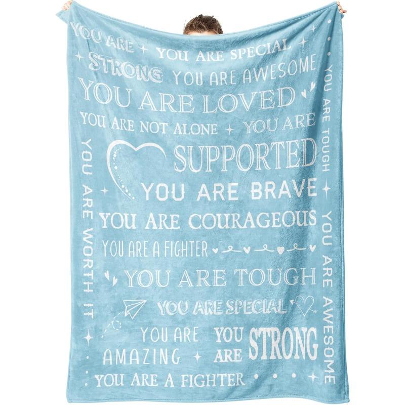 Get Well Soon Blanket for Women, Inspiring Recovery Gift After Surgery, Thoughtful Present for Sick Friends & Sisters, Comforting Care Package