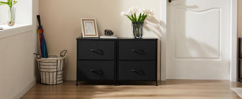 Nightstand Small Dresser with 2 Fabric Drawers Side Bedroom End Table Kids Bedside Storage Furniture for 20" Tall Night Stand for Closet, Entryway, College Dorm Nightstand Small Dresser with 2 Fabric Drawers Side Bedroom End Table Kids Bedside Storage Furniture for 20" Tall Night Stand for Closet, Entryway, College Dorm