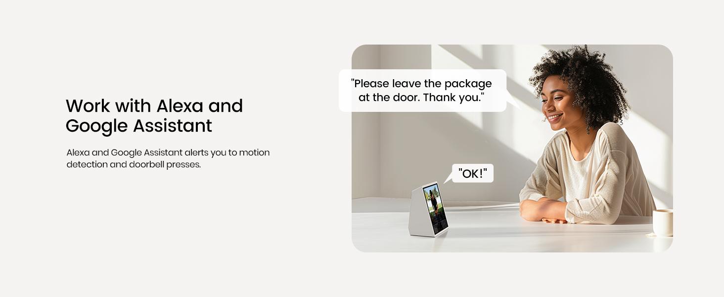 AOSU Doorbell Camera Wireless - Head-to-Toe View, Intelligent Package Detection, 2.4G Wi-Fi Video Doorbell with Chime, No Monthly Fees, Smart Human Detection, Works with Alexa and Google Assistant