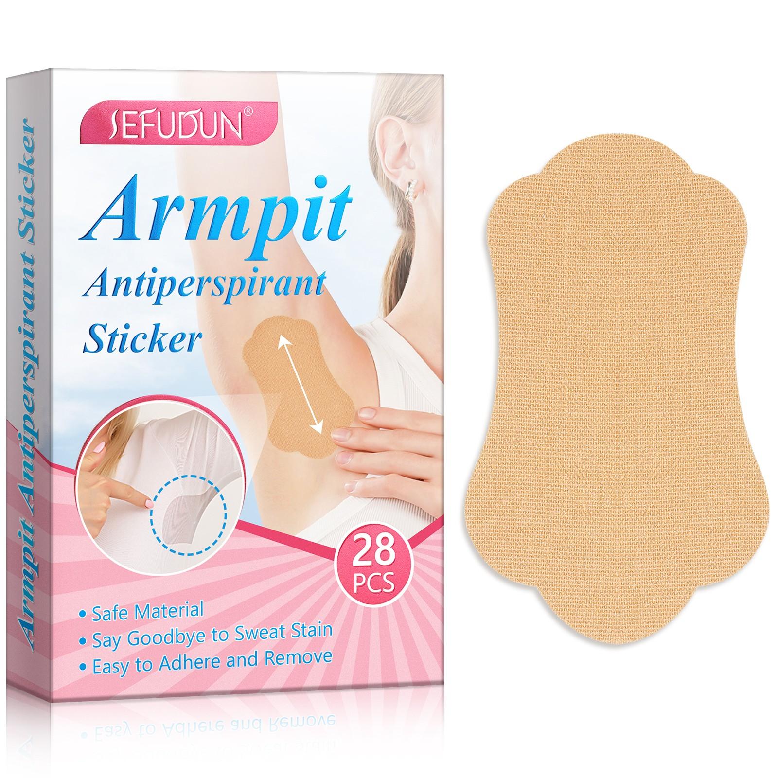 Sefudun Underarm Sweat Patches 28pcs, Soft Skin-Friendly, Gentle Leak-Proof, Lightweight Breathable, Summer Use, No Damage to Clothes