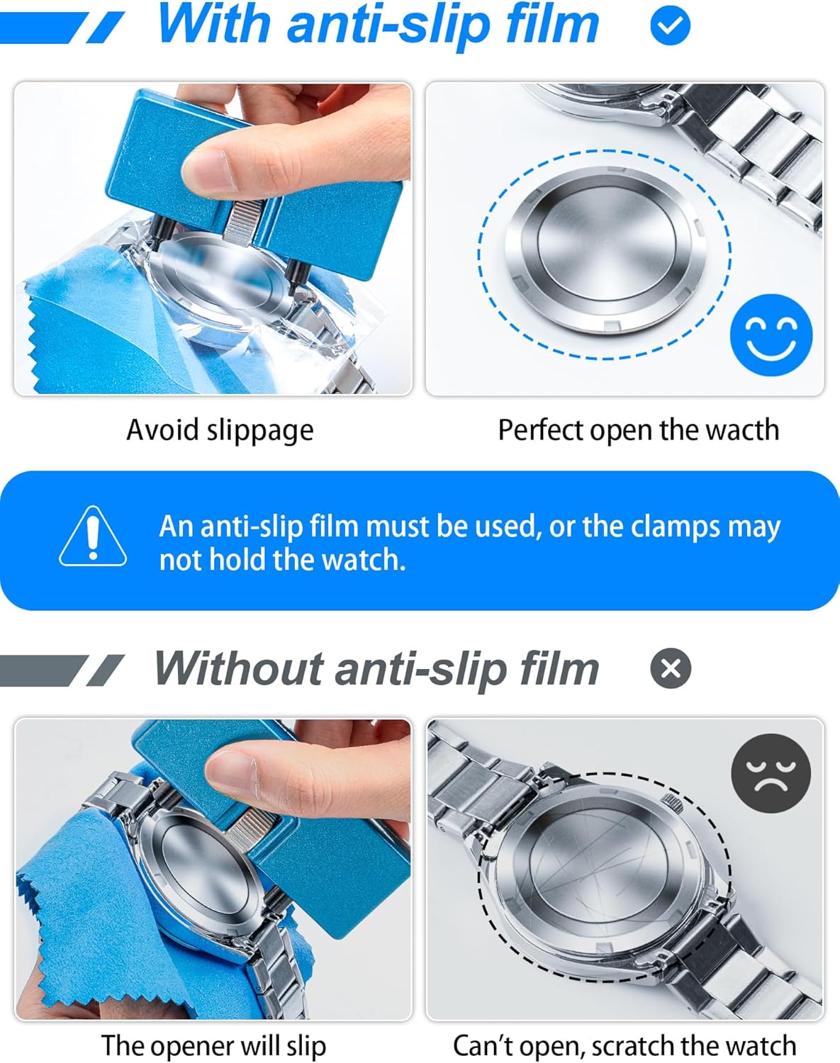 JOREST Watch Repair Tool Kit for Battery Replacement, Strap Adjustment Resizing, Watch Link Pin Remover, Watch Opening, Pry Knife Case Opener for Watch Back Removal, with Watch Hammer, Spring Bars