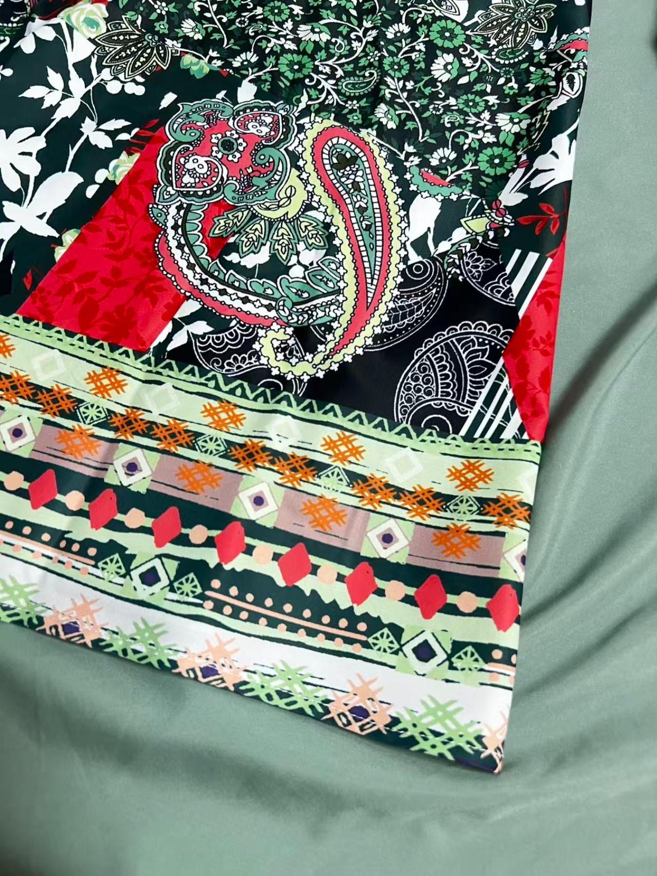 Middle Eastern Ramadan Eid Abaya, Ink Colorblock Cashmere Flower Long Robe, Dubai Style Luxury Kaftan Evening Gown