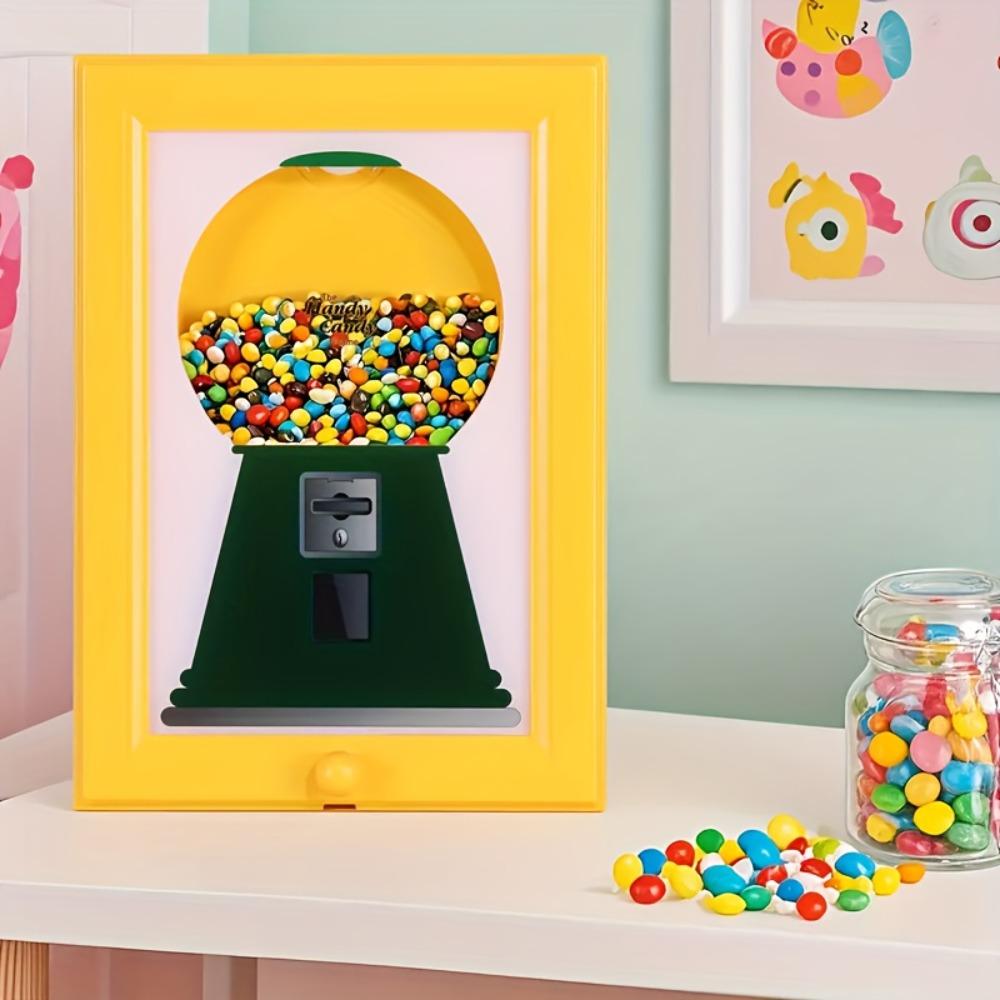 Candy dispenser, perfect Christmas gift candy distribution rack, square frame design, can be hung on the wall, equipped with candy distribution function