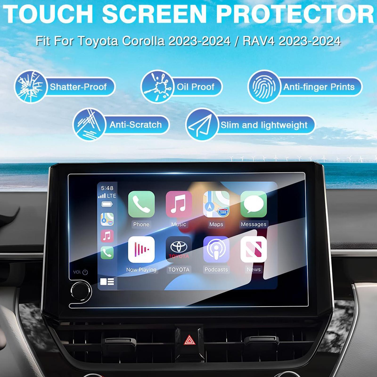 Canvcle 2 Pack Screen Protector for 2023-2025 Toyota Corolla/Corolla Cross & RAV4 8-Inch Touchscreen Tempered Glass Anti-Glare Fingerprint-Resistant Navigation Protective Film Canvcle 2 Pack Screen Protector for 2023-2025 Toyota Corolla/Corolla Cross & RAV4 8-Inch Touchscreen Tempered Glass Anti-Glare Fingerprint-Resistant Navigation Protective Film