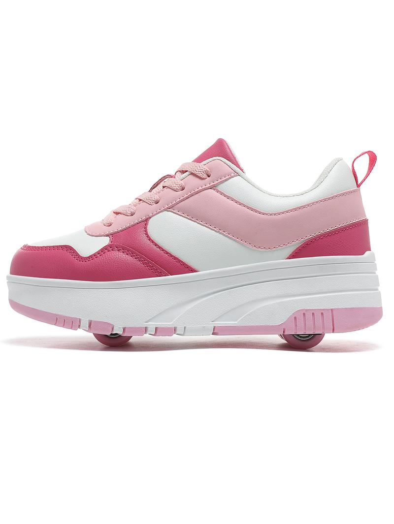 Roller Skate Shoes for Kids Girls Boys Detachable Wheeled Fashion Sneakers