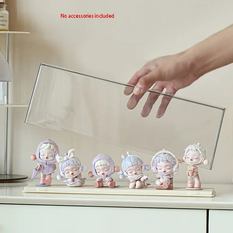Small Statue Storage Box, Doll Display Case, Acrylic Transparent Organizer, Ideal for Mini Toys, Collectibles, Assembly, No Accessories Included