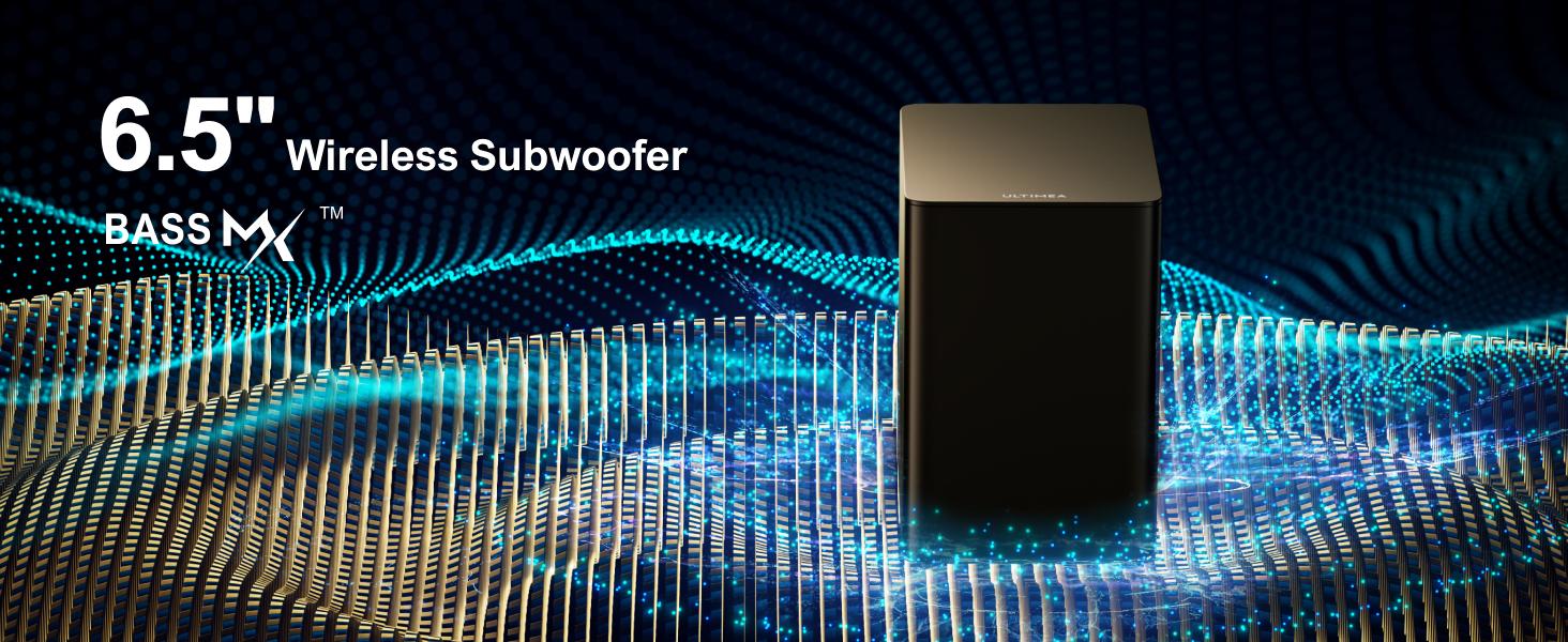 ULTIMEA Poseidon D70 7.1ch Soundbar with Wireless 6.5" Subwoofer, Surround Sound System for TV, App Control, 410W Peak Power, Soundbar for TV, Movie, Music, 4 Wired Surround Speakers, Bassx, Home Theater Sound System, Bluetooth,APP Control#SummerVibes