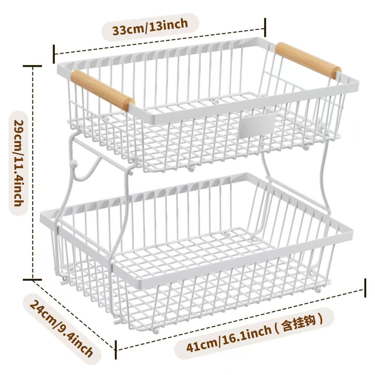 Kitchen Storage Rack Fruit Basket, Desktop Snack Fruit Organizer Tray, Multi-Layer Detachable Fruit Basket, Tabletop Food Container Holder, Countertop Fruit Basket