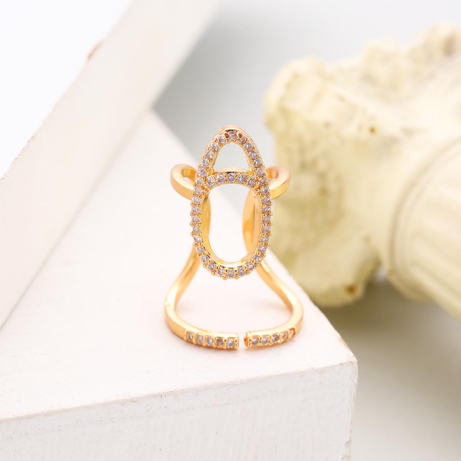 New Zircon Inlaid Nail Ring for Women Personalized Detachable Finger Ring Trendy Fashionable Jewelry Accessory Sparkling Beautiful Rings