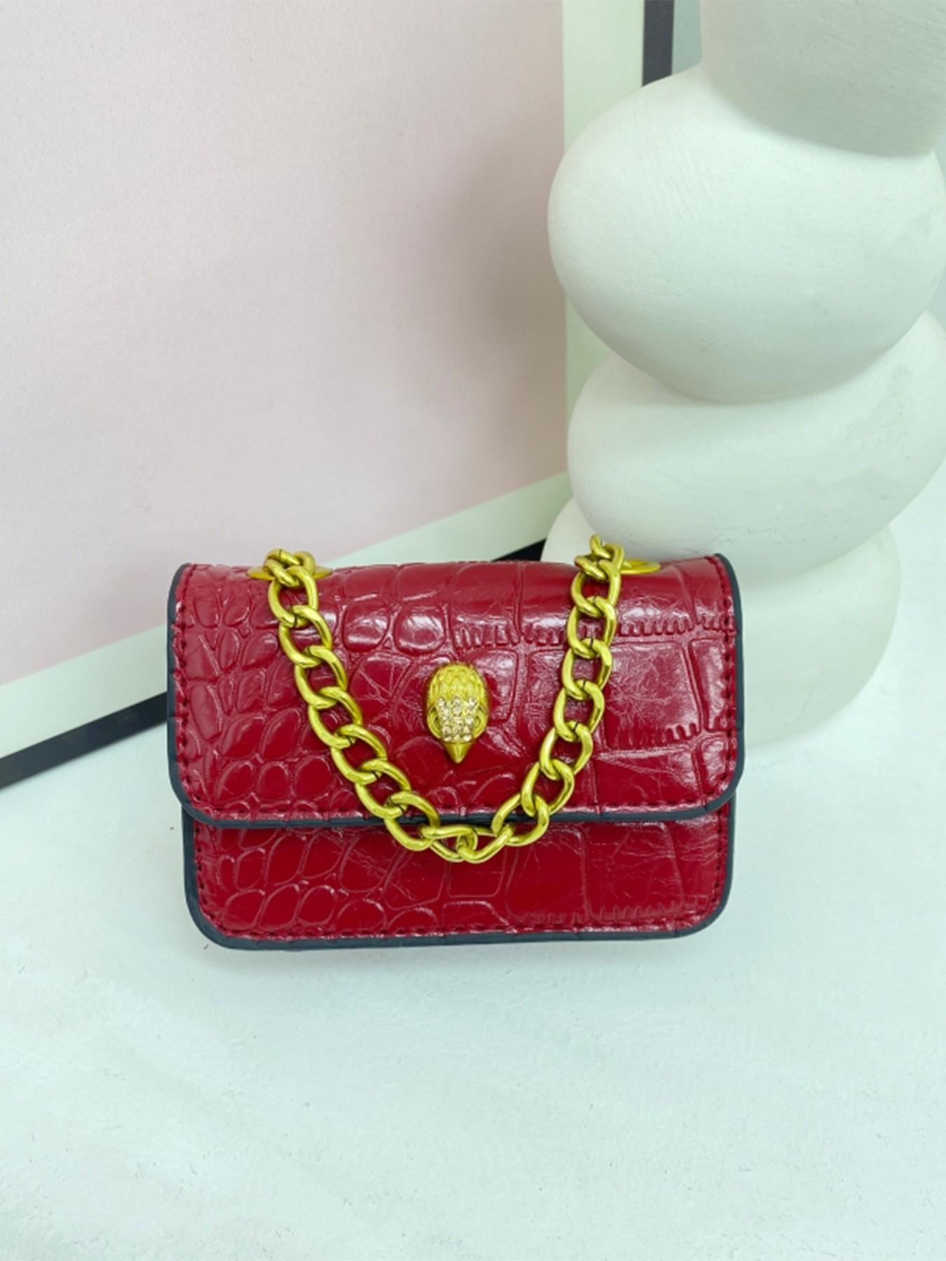 Elegant Mini Crossbody Shoulder Bag for Women, Magnetic Closure, Letter Pattern, Versatile Daily Use, Travel, Commute