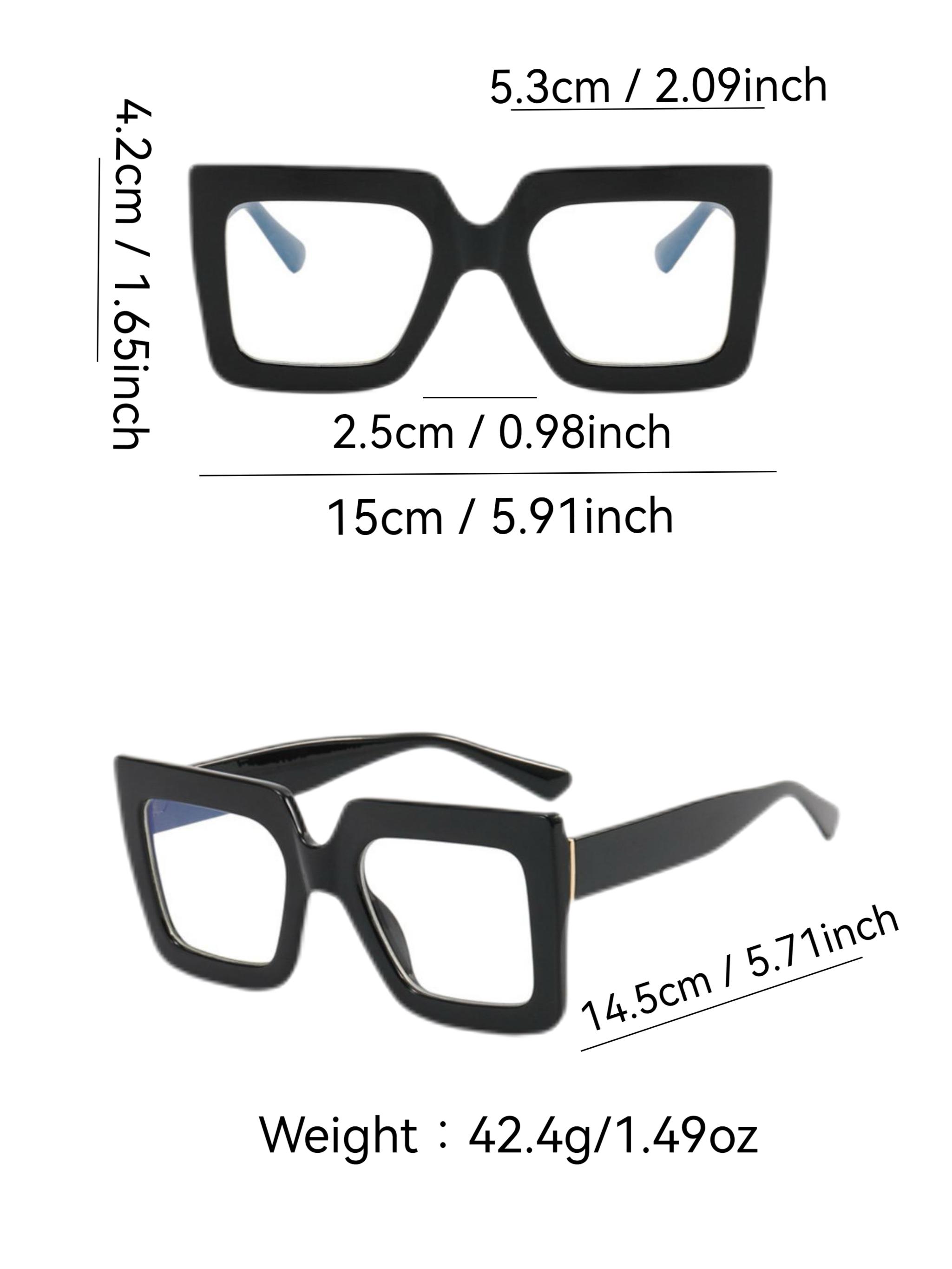Unisex Vintage Oversized Eyeglasses, Stylish Trendy Eyewear, Trendy Casual Eyeglasses for Everyday Use, Fashion Accessories for Outdoor Activities