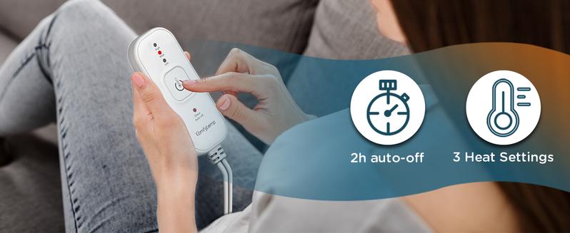 Weighted Heating Pad for Neck and Shoulders, 2.2lb Large Electric Heated Neck Shoulder Wrap - 9 Heat Settings, 11 Auto-Off, Stay on, Backlight